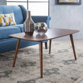 Table basse rectangulaire en bois style milieu du siècle — 39,50 po L x 23,70 po l x 18,25 po H
