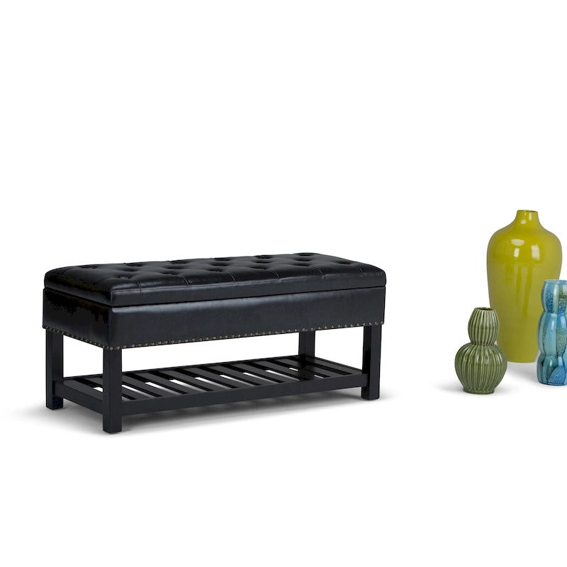 Banc ottoman rectangulaire de 43 po de large - 43 L x 17 P x 19 H