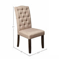 Chaises de salle à manger capitonnées (ensemble de 2) – Gris vieilli – 19,5 po L x 24 po P x 41 po H