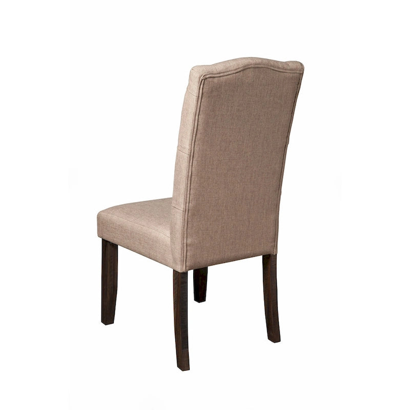 Chaises de salle à manger capitonnées (ensemble de 2) – Gris vieilli – 19,5 po L x 24 po P x 41 po H