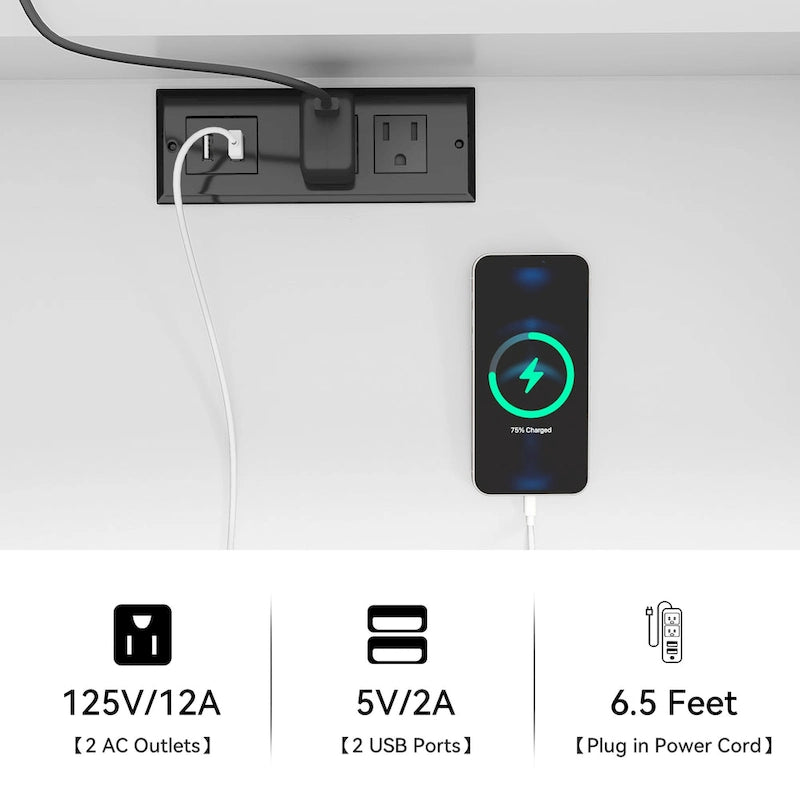 Commode en tissu à 9 tiroirs de 50 W, meuble multimédia, meuble TV avec prises et éclairage RVB