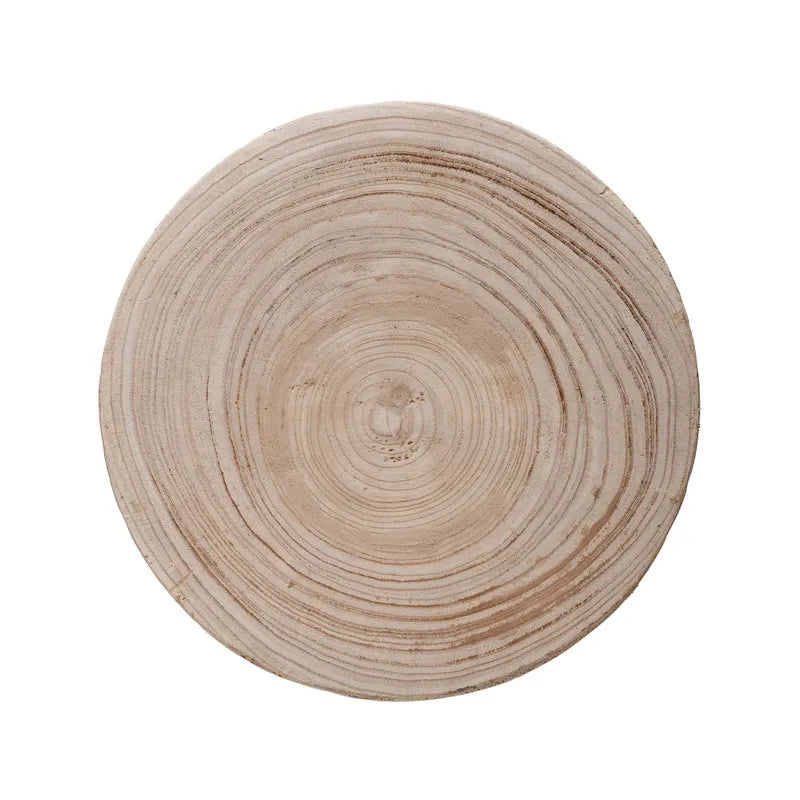 Tabouret en bois de paulownia naturel sculpté