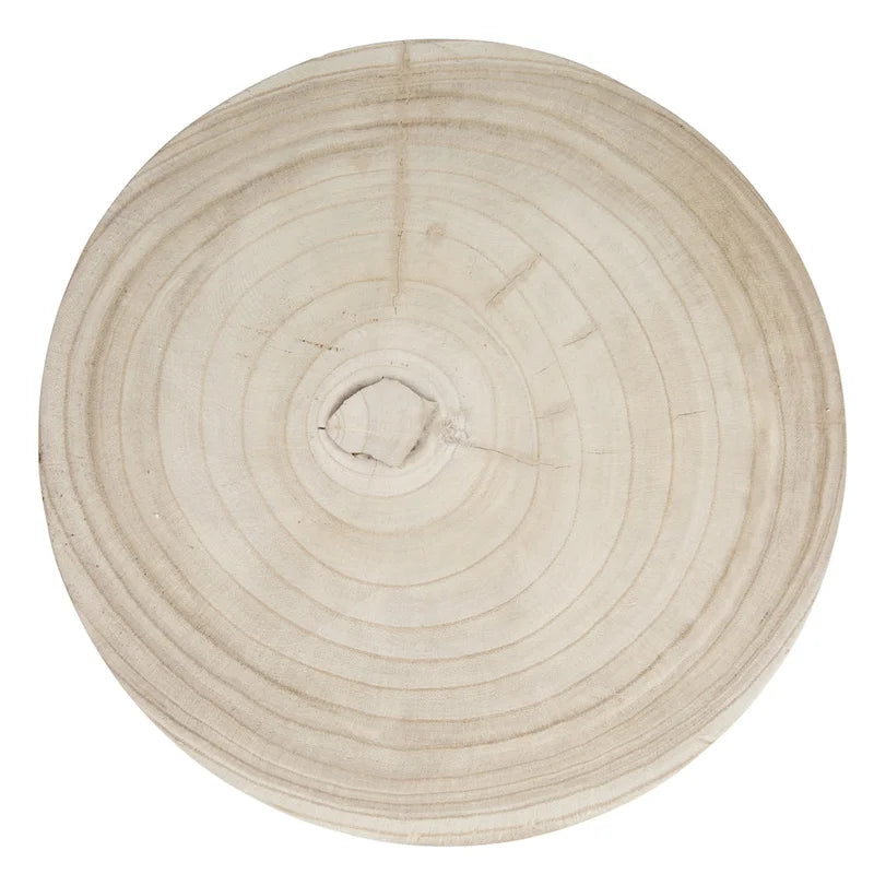 Tabouret en bois de paulownia naturel sculpté