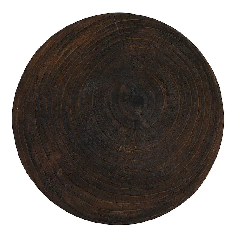 Tabouret en bois de paulownia naturel sculpté